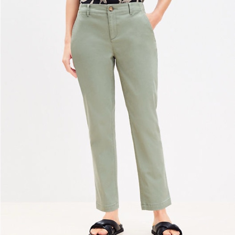 Loft Green Chino Pants - image 1